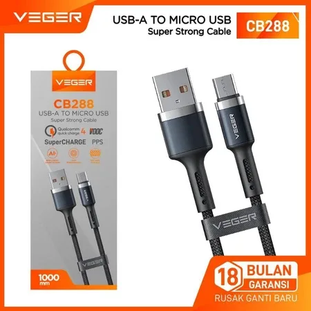 Foto produk Kabel Data VEGER Super Strong Micro USB Fast Charging 4A