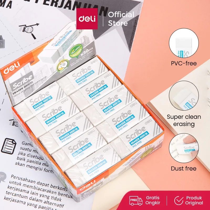 Foto produk PENGHAPUS DELI H001 10 SCRIBE