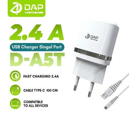 Foto produk CHARGER TYPE-C D-A5T FAST CHARGING 2,4A